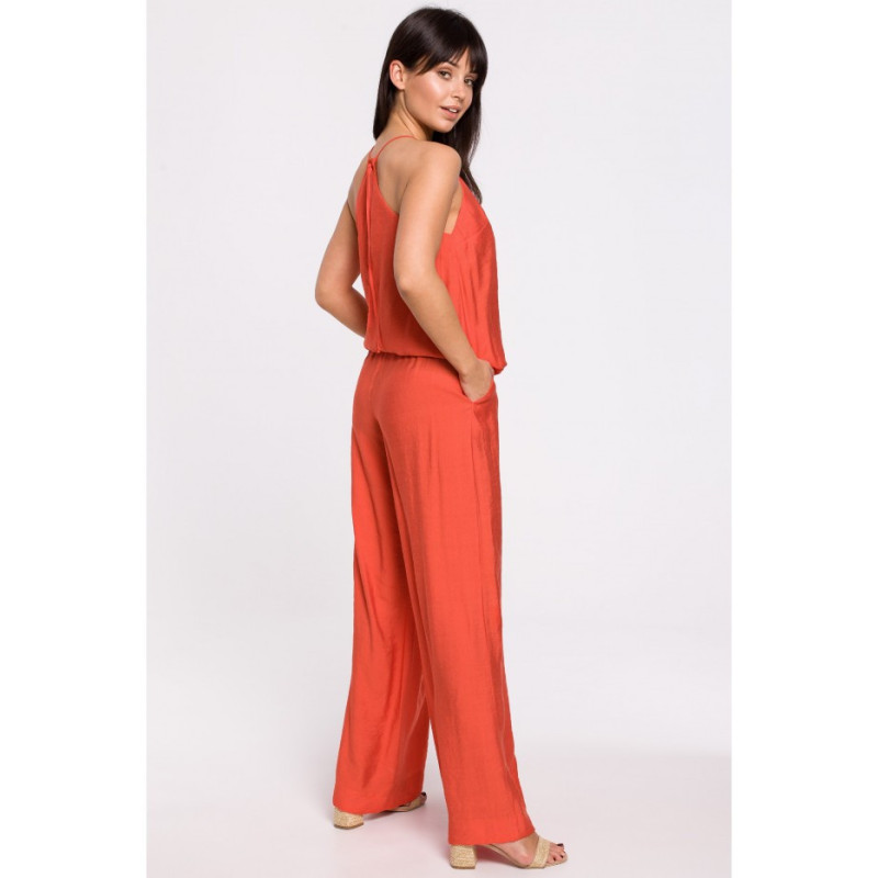 B155 Kombinezon z odkrytymi ramionami - pomarańczowy