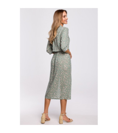 M519 Sukienka midi z rozcięciami na przodzie - model 7