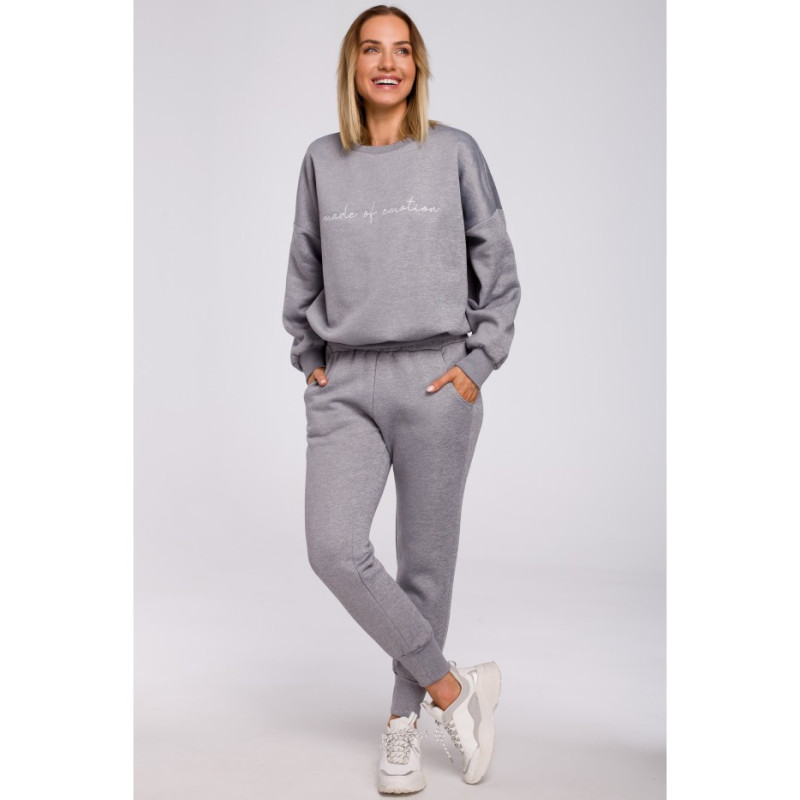 M535 Spodnie dresowe na gumie - stalowe