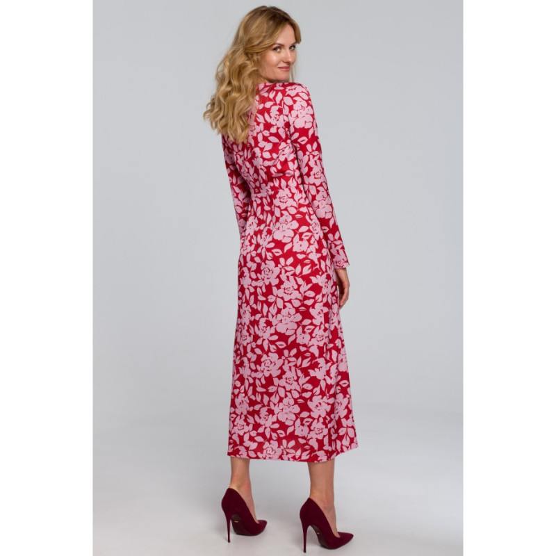 K083 Sukienka kopertowa maxi - model 1