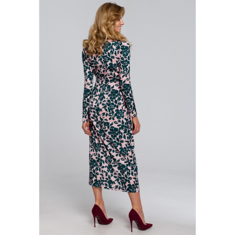 K083 Sukienka kopertowa maxi - model 3