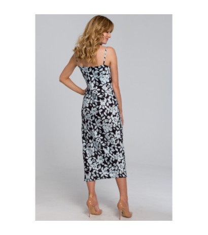 K085 Sukienka maxi na cienkich ramiączkach - model 4