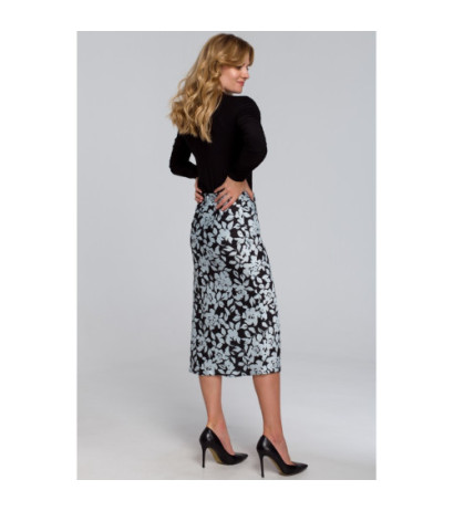 K089 Ołówkowa spódnica midi - model 4