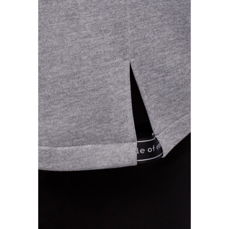 M550 Bluza z kapturem zasuwana na zamek - stalowa