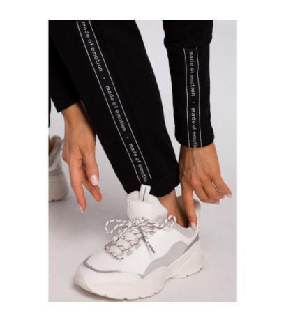 M553 Spodnie z lampasem - czarne