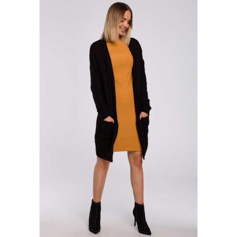 M555 Kardigan niezapinany - czarny