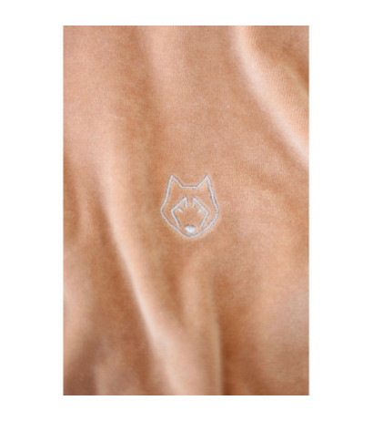 LA013 Welurowa bluza z nietoperzowymi rękawami - beżowa