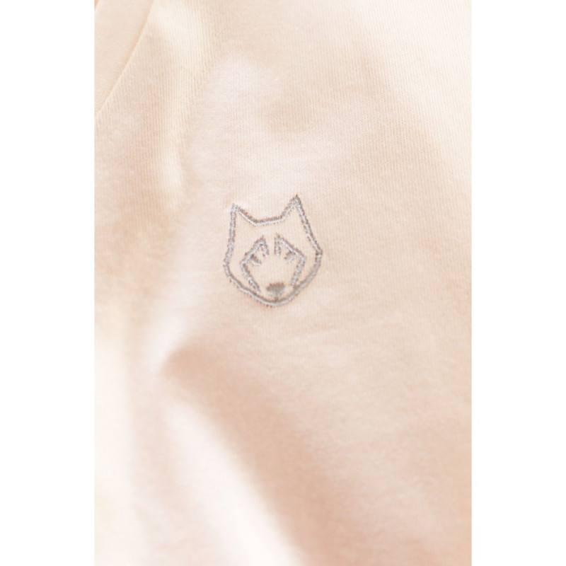 LA014 T-shirt do spania z dekoltem w serek - brzoskwiniowy