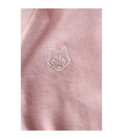 LA014 T-shirt do spania z dekoltem w serek - wrzosowy