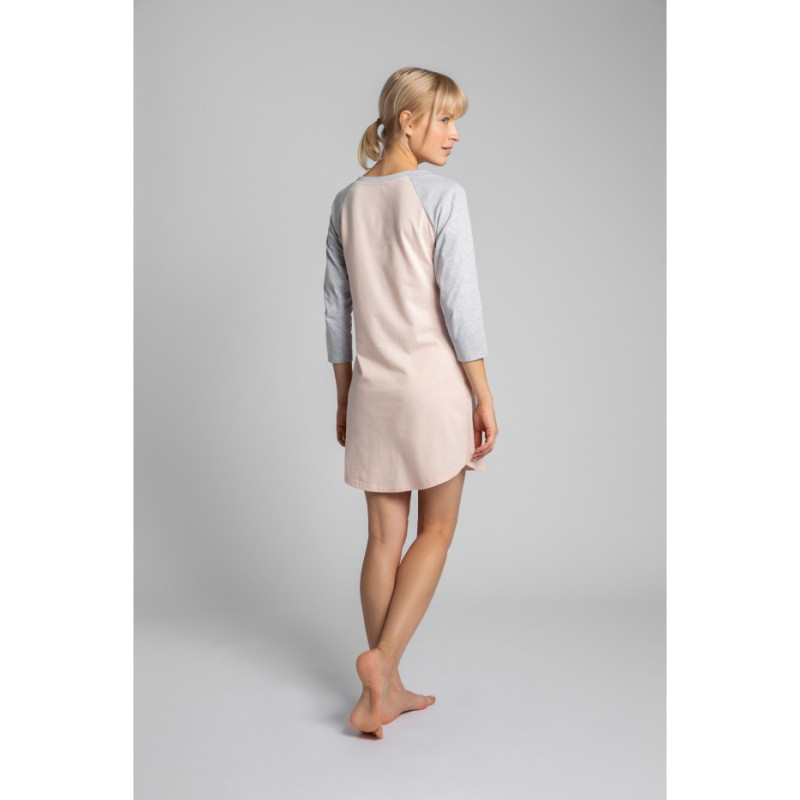 LA018 Bawełniana koszula nocna - brzoskwiniowa