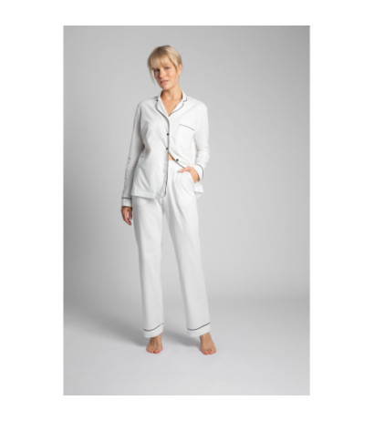 LA020 Bawełniane spodnie od piżamy - ecru