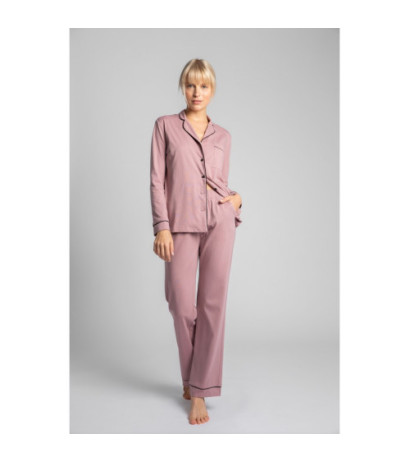 LA020 Bawełniane spodnie od piżamy - wrzosowy