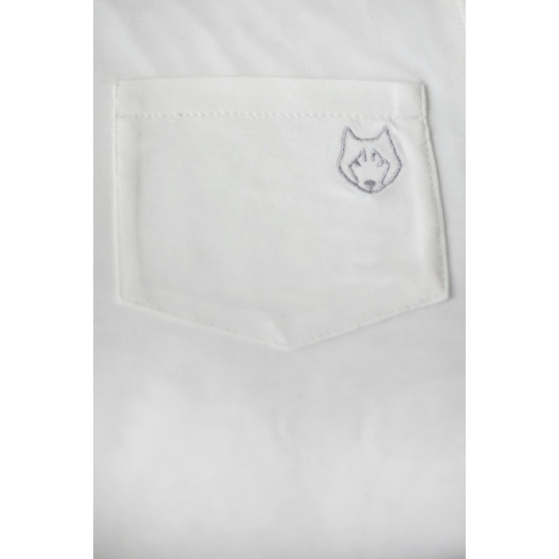 LA022 Top do spania bez rękawów z kieszonką - ecru