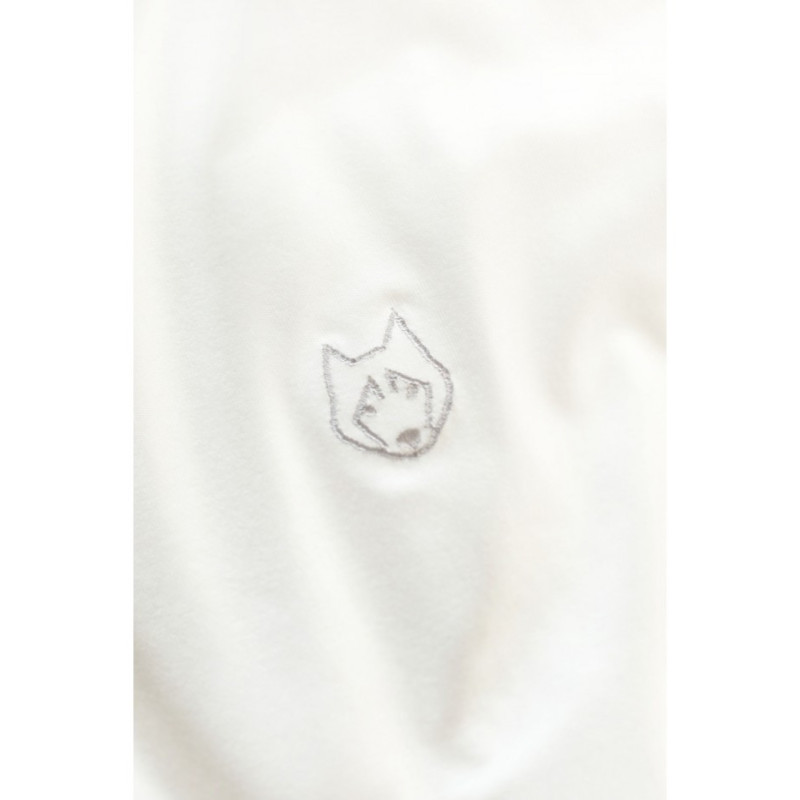 LA023 Top do spania bez rękawów z falbankami - ecru