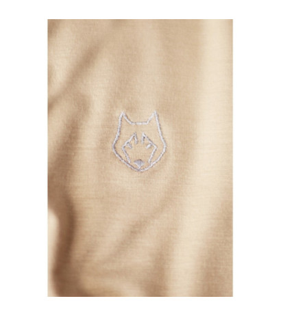 LA032 Wiskozowy szlafrok z paskiem - cappuccino