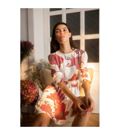 K097 Sukienka mini z wysokim pasem - model 2