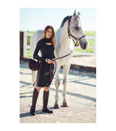 M606 Sukienka midi z łezką - zielona