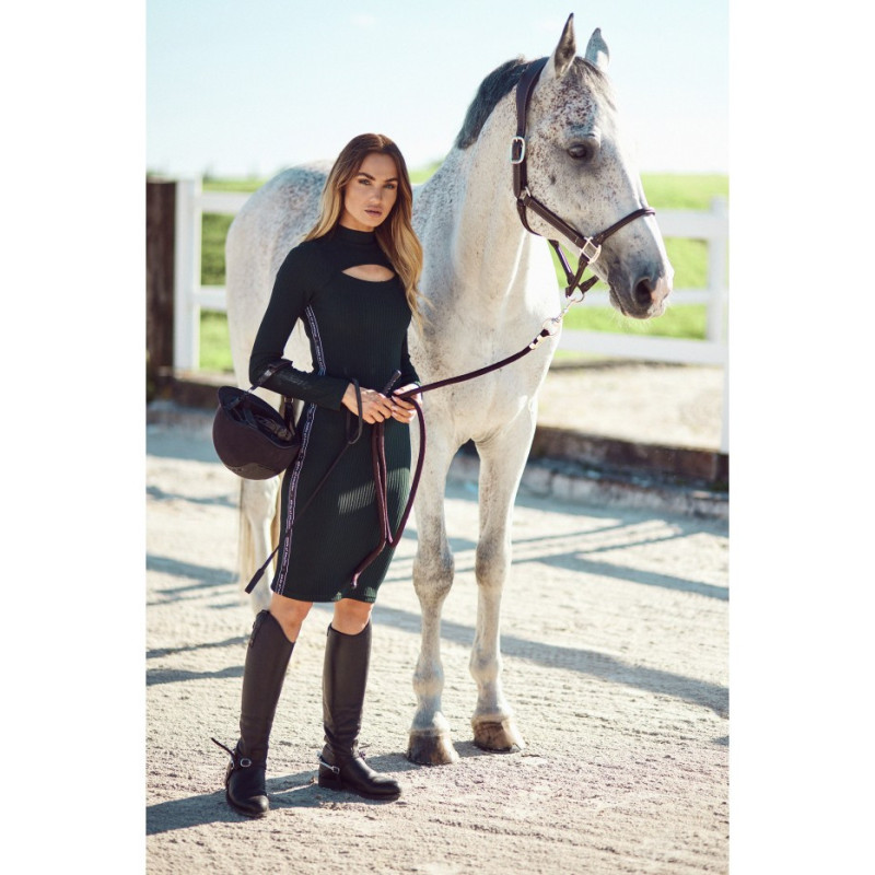 M606 Sukienka midi z łezką - zielona