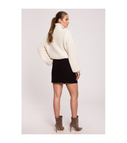 K113 Spódniczka z paskiem i klamrą - czarna