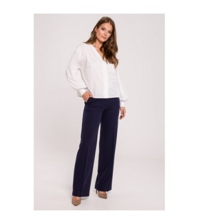 K115 Koszula z bufiastymi rękawami - biała