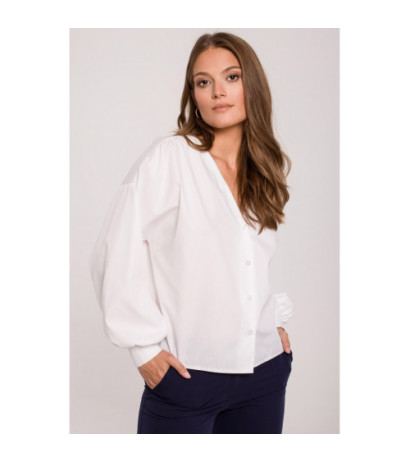 K115 Koszula z bufiastymi rękawami - biała