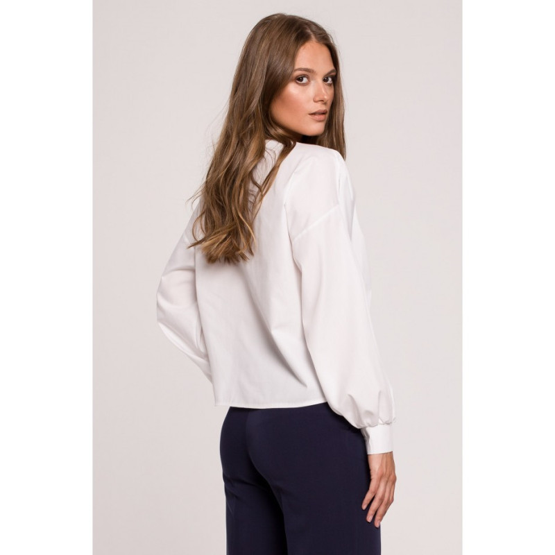 K115 Koszula z bufiastymi rękawami - biała