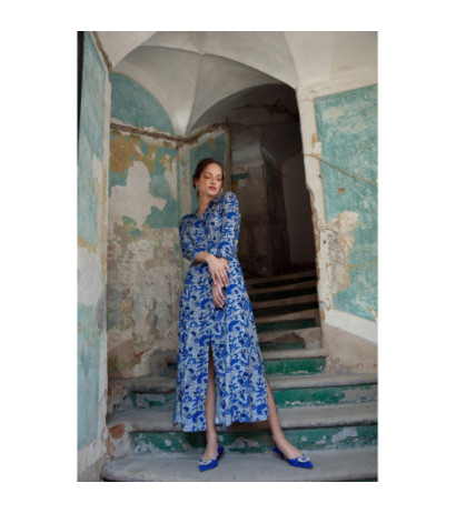 K117 Sukienka maxi zapinana na guziki - model 2