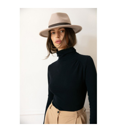 S278 Golf z marszczeniem na boku - czarny