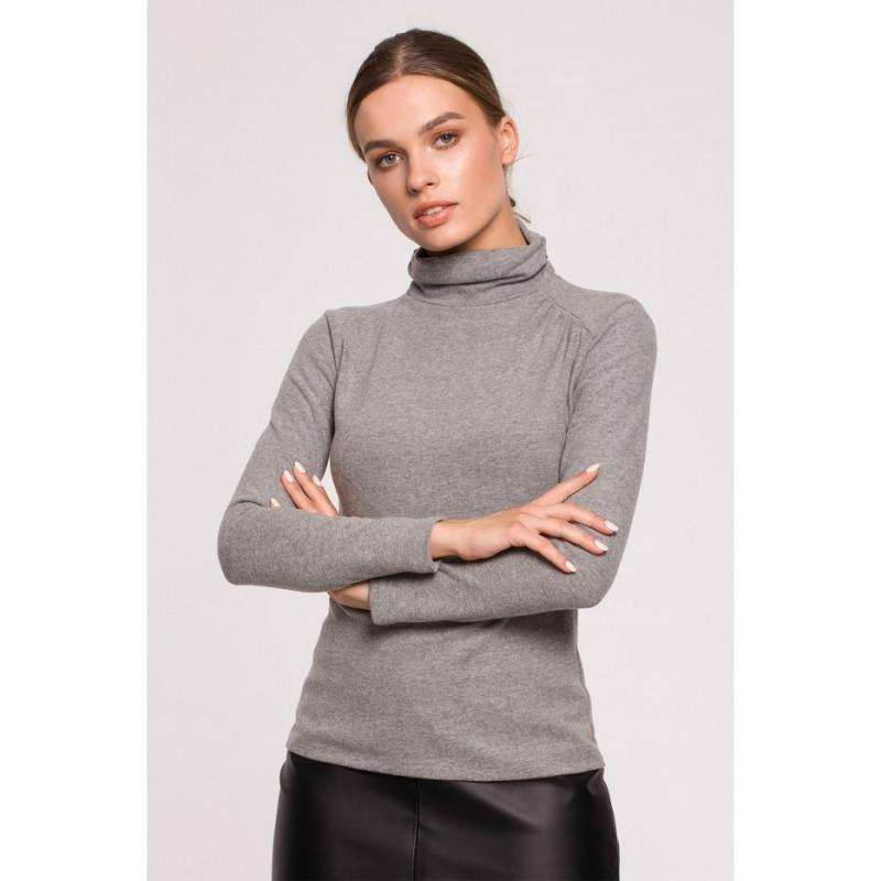 S278 Golf z marszczeniem na boku - szary