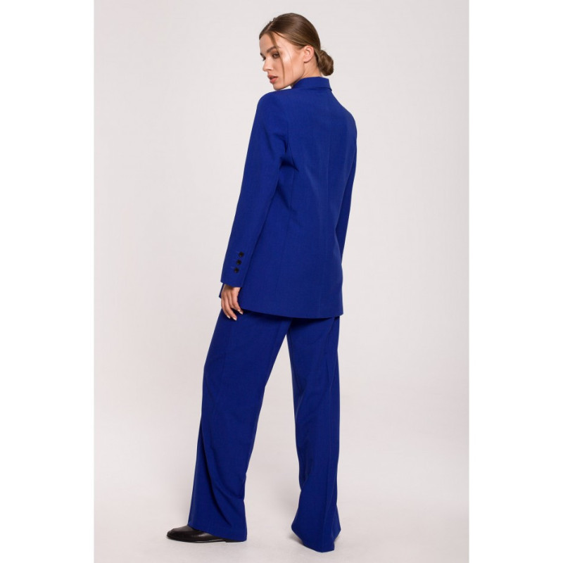 S281 Żakiet dwurzędowy - chabrowy