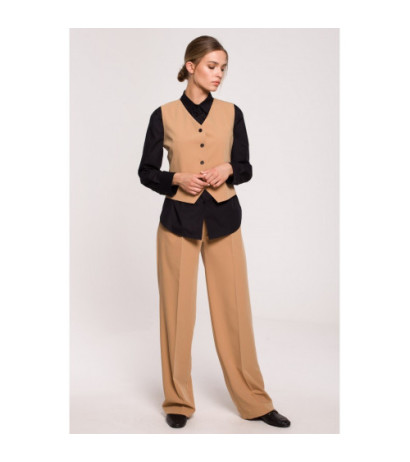 S282 Kamizelka - kamelowa