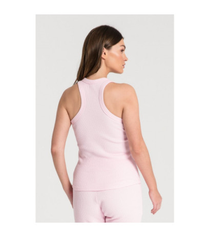 LA077 Bokserka z dzianiny wafelek - różowa