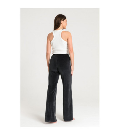 LA086 Spodnie z szerokimi nogawkami - grafitowe