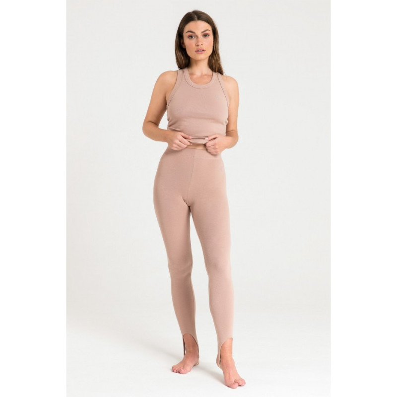 LA088 Legginsy z zapiętkiem - mokka