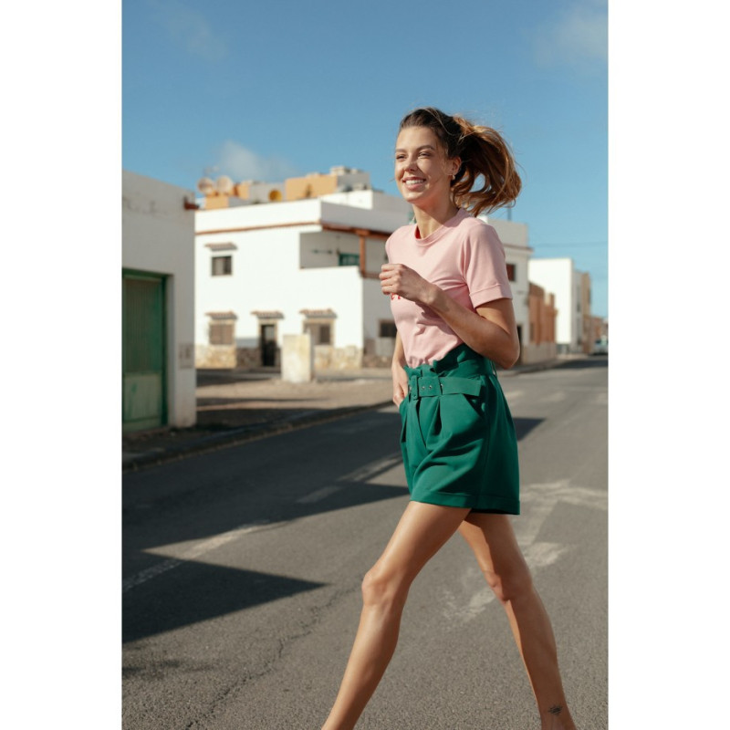 K126 Szorty z podwyższonym stanem - zielone