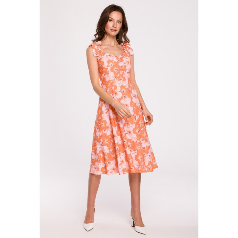 K134 Sukienka z wiązanymi ramiączkami - model 1