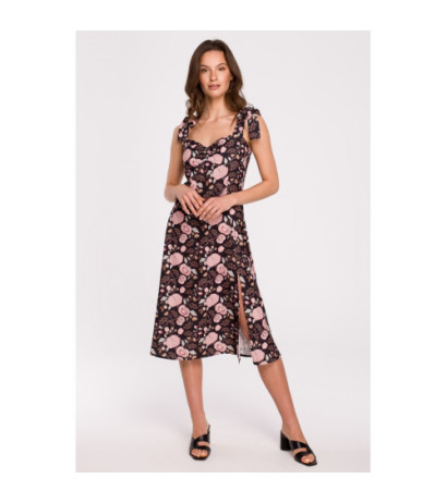 K134 Sukienka z wiązanymi ramiączkami - model 3