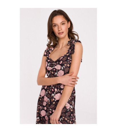 K134 Sukienka z wiązanymi ramiączkami - model 3