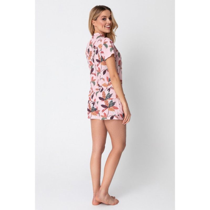 LA104 Koszula od piżamy z dekoltem V i nadrukiem - model 1