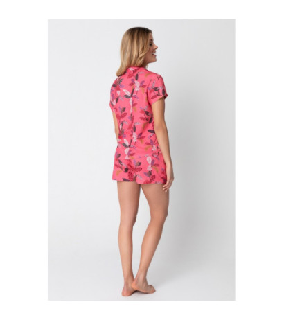 LA104 Koszula od piżamy z dekoltem V i nadrukiem - model 2