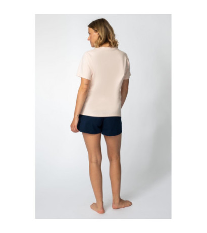 LA109 T-shirt z napisem "LALUPA sea life" - brzoskwiniowy