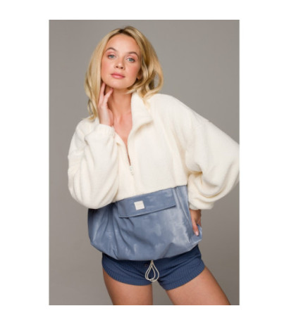 LA114 Pluszowa bluza z kieszenią na rzep - model 3