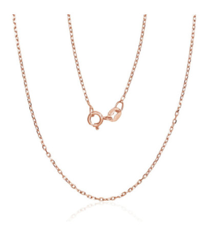 Sidabrinė grandinėlė Anchor 1 mm , briaunų apdirbimas deimantu 2400084(PAu-R), Sidabras 925°, raudonas auksas