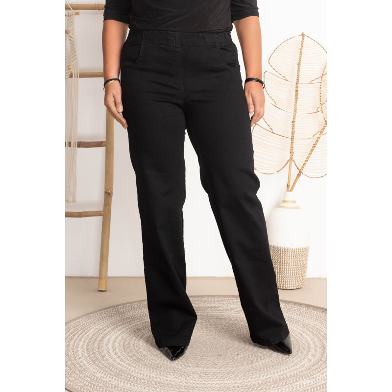 Izstieptie džinsi ar augstu vidukli JEANGA 11 K10 Black