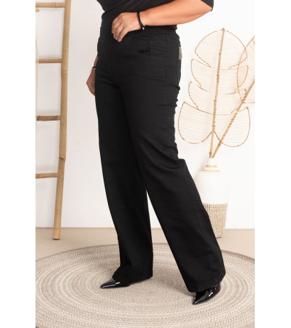 Platėjantys tamprūs džinsai paaukštintu liemeniu JEANGA 11 K10 Black