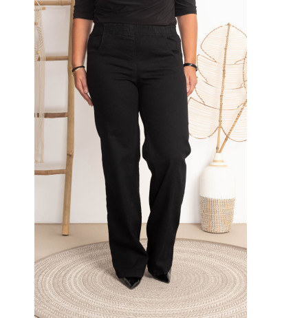 Platėjantys tamprūs džinsai paaukštintu liemeniu JEANGA 11 K10 Black