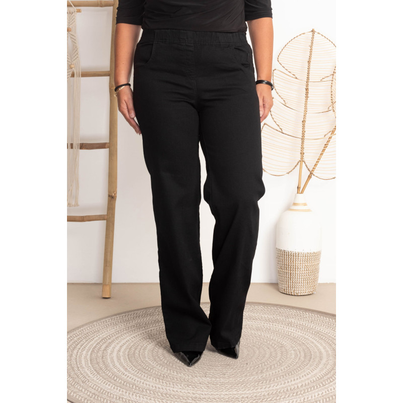 Izstieptie džinsi ar augstu vidukli JEANGA 11 K10 Black