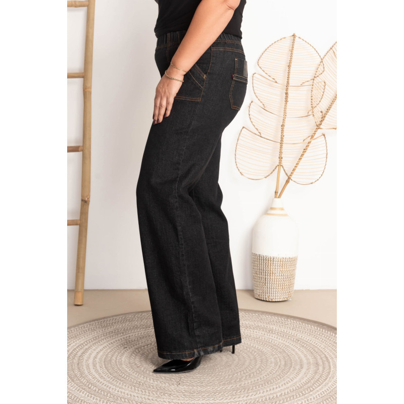 High-waisted flared jeans JEANGA 11 Grafit