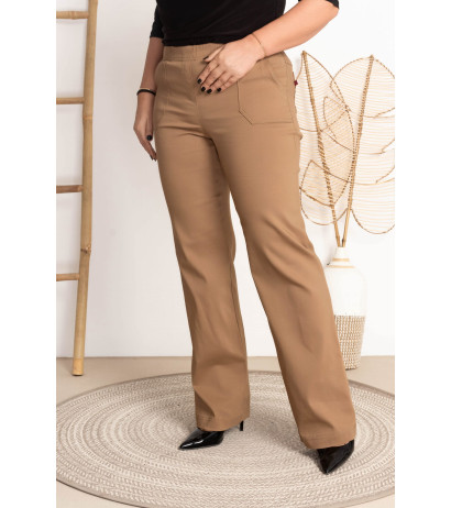 High-waisted flared jeans MIXA 11 Camel