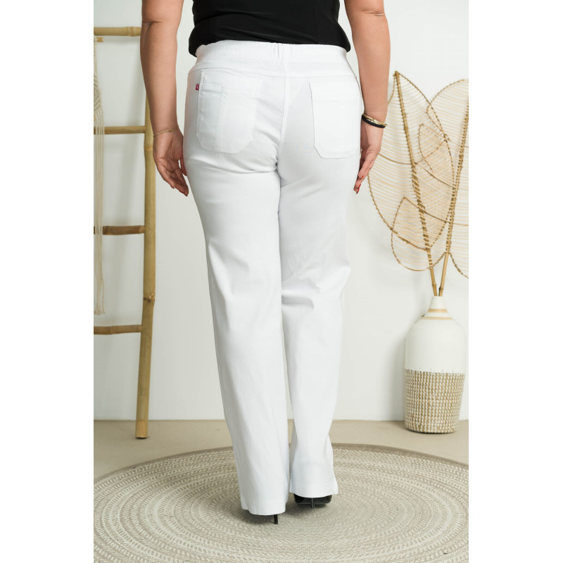 High-waisted flared jeans MIXA 11 White
